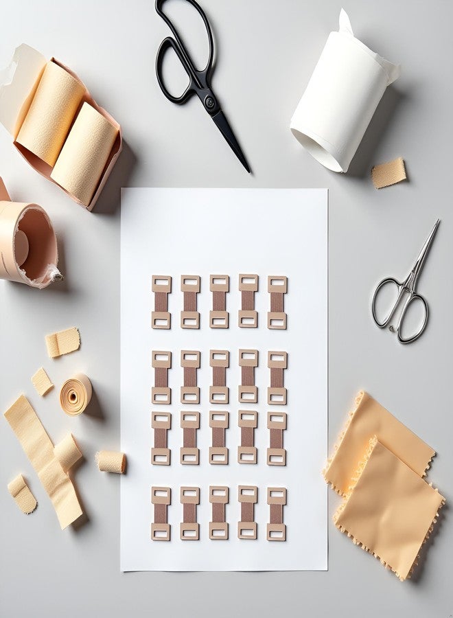 Dwuww 20Pcs Brown Elastic Bandage Clips Adhesive Bandages Bandage Wrap Clips Stretch Metal Clips, Replaceable Wrap Clips for Various Types Bandages and Bandaging Supplies - Image 4